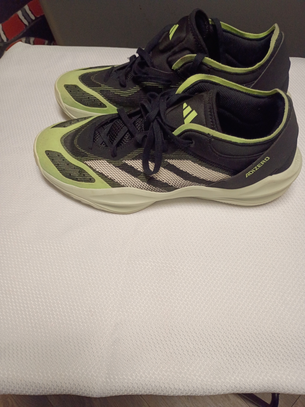 Adizero Men's Black and Lime Running Shoes